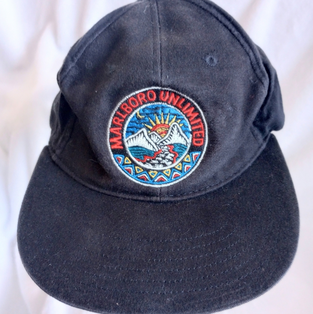 Marlboro Unlimited Promo Strapback Vtg Hat 90's Naturecore Embroidery Adventure